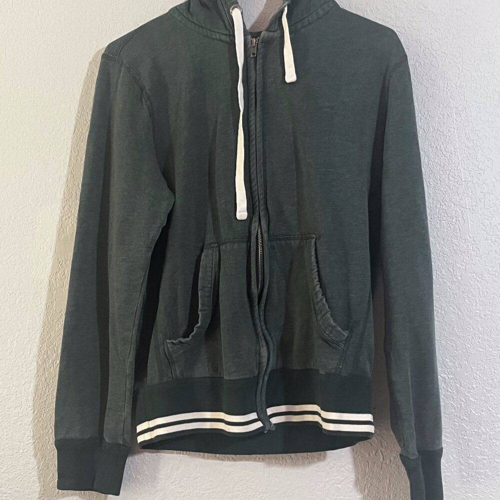 Prince & Fox Zip Sweater, Mens Size Small Green Cotton Polyester Blend